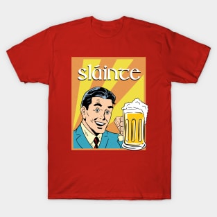 Slainte Retro Illustration T-Shirt